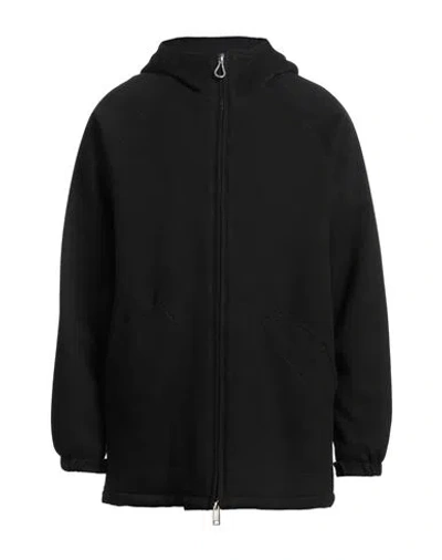 Paltò Man Coat Black Size 36 Virgin Wool, Polyamide, Cashmere