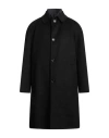 Paltò Man Coat Black Size 36 Wool, Nylon In Black