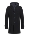 Paltò Man Coat Black Size 40 Cotton, Polyester, Polyamide In Black