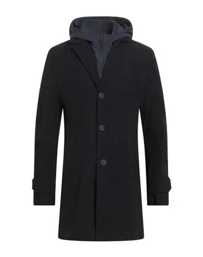 Paltò Man Coat Black Size 40 Cotton, Polyester, Polyamide