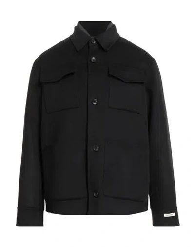 Paltò Man Coat Black Size 40 Wool, Nylon