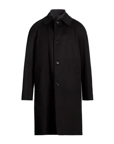 Paltò Man Coat Black Size 40 Wool, Nylon