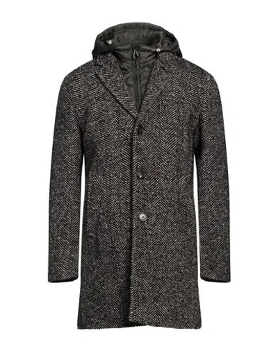 Paltò Man Coat Black Size 40 Wool, Acrylic, Polyester, Polyamide, Cashmere