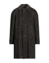 Paltò Man Coat Black Size 44 Cotton, Polyester In Black