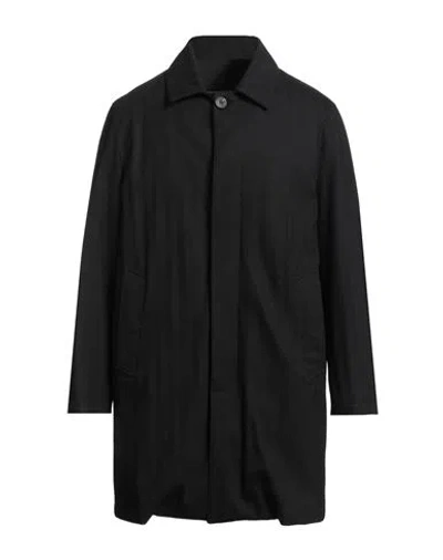 Paltò Man Coat Black Size 44 Virgin Wool, Polyurethane, Elastane