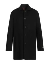 Paltò Man Coat Black Size 46 Wool, Nylon