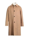 Paltò Man Coat Camel Size 44 Wool, Nylon In Sand