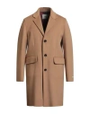 Paltò Man Coat Camel Size 44 Wool, Nylon In Brown