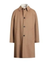 Paltò Man Coat Camel Size 44 Wool, Nylon In Sand