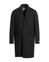 Paltò Man Coat Midnight Blue Size 44 Wool, Nylon In Black