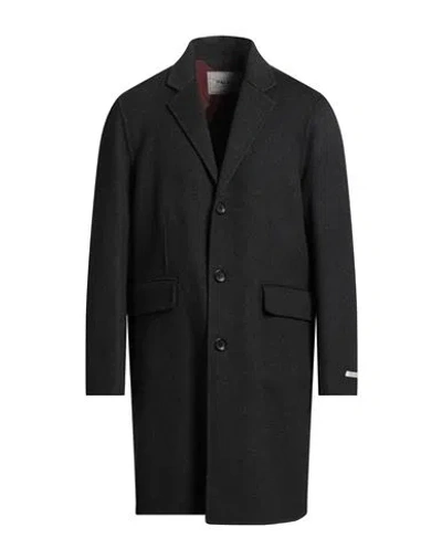 Paltò Man Coat Charcoal Size 46 Wool, Nylon In Gray