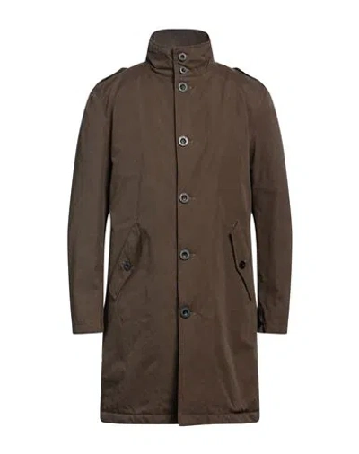 Paltò Man Coat Dark Brown Size 40 Cotton, Polyester, Polyamide, Nylon