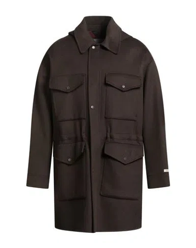 Paltò Man Coat Dark Brown Size 42 Wool, Nylon