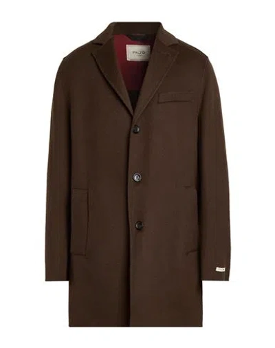 Paltò Man Coat Dark Brown Size 42 Wool, Nylon