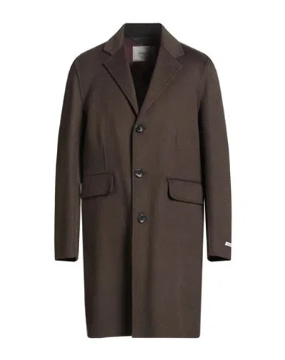 Paltò Man Coat Dark Green Size 42 Wool, Nylon