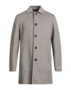 Paltò Man Coat Khaki Size 42 Wool, Nylon In Gray