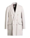 Paltò Man Coat Light Grey Size 40 Wool, Nylon In Gray