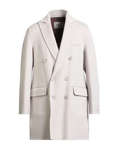 Paltò Man Coat Light Grey Size 40 Wool, Nylon In Gray