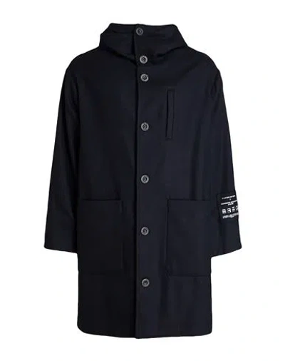 Paltò Man Coat Midnight Blue Size 0 Wool, Polyamide In Black