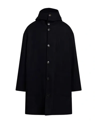 Paltò Man Coat Midnight Blue Size 1 Virgin Wool, Polyamide, Cashmere In Blue