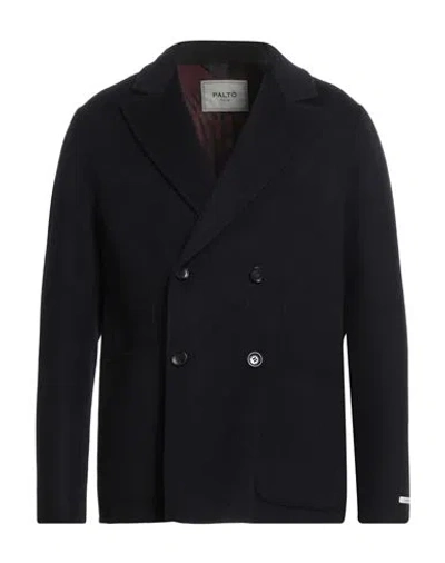 Paltò Man Coat Midnight Blue Size 40 Wool, Nylon