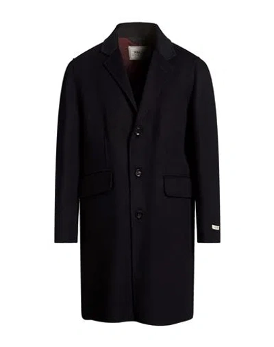 Paltò Man Coat Midnight Blue Size 40 Wool, Nylon In Black