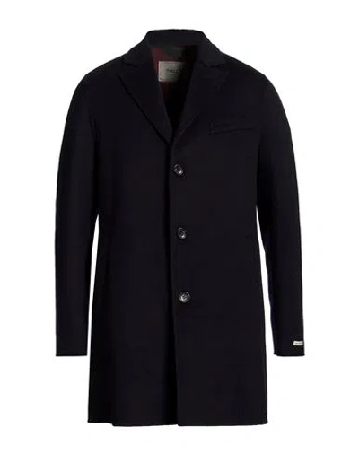 Paltò Man Coat Midnight Blue Size 46 Wool, Nylon