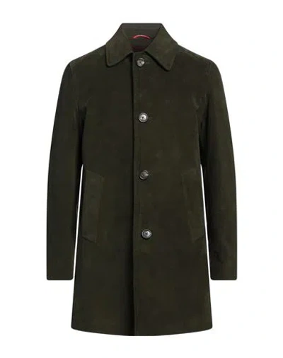Paltò Man Coat Military Green Size 40 Cotton, Polyester In Green