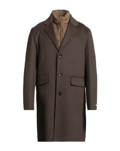Paltò Man Coat Military Green Size 42 Wool, Nylon