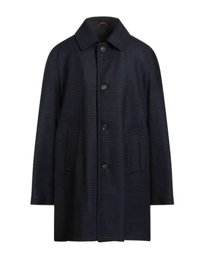 Paltò Man Coat Navy Size 38 Virgin Wool, Polyester In Blue