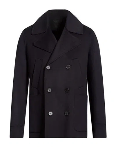 Paltò Man Coat Navy Size 38 Wool, Nylon In Blue