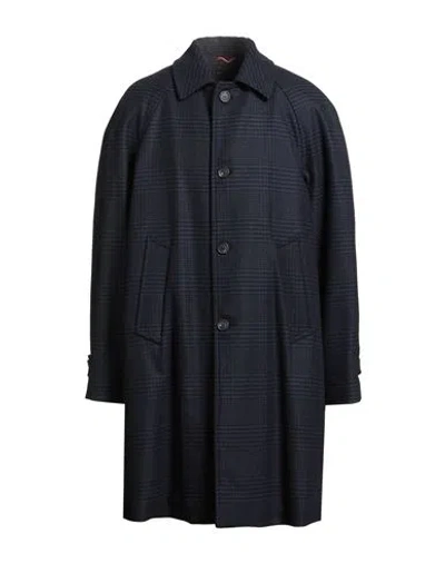 Paltò Man Coat Navy Size 40 Virgin Wool In Blue