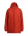 Paltò Man Coat Rust Size 40 Virgin Wool, Polyamide, Cashmere In Red