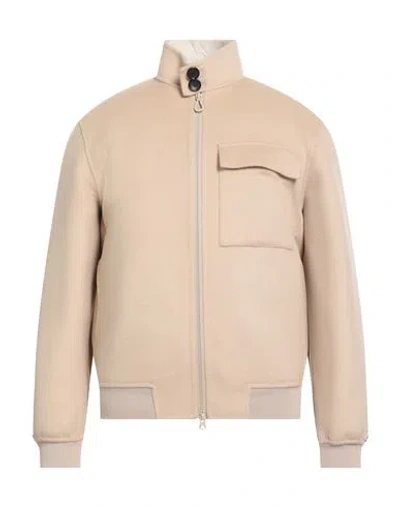 Paltò Man Jacket Beige Size 38 Wool, Nylon In Sand