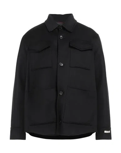 Paltò Man Jacket Black Size 36 Wool, Nylon