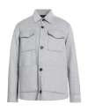 Paltò Man Jacket Light Grey Size 42 Wool, Nylon In Gray