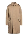 Paltò Man Overcoat & Trench Coat Camel Size 42 Polyester, Polyamide In Beige