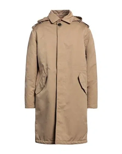 Paltò Man Overcoat & Trench Coat Camel Size 42 Polyester, Polyamide In Beige
