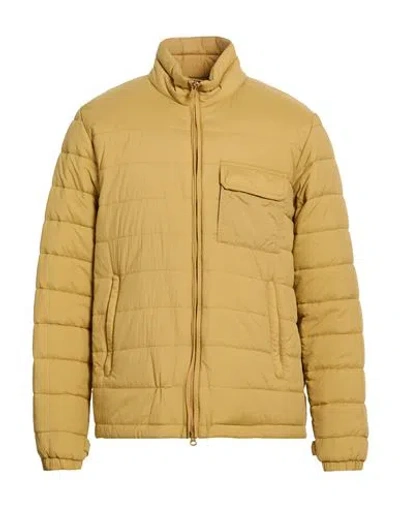 Paltò Man Puffer Mustard Size 40 Polyester In Yellow
