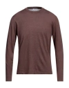 Paltò Man Sweater Brown Size M Linen, Cotton