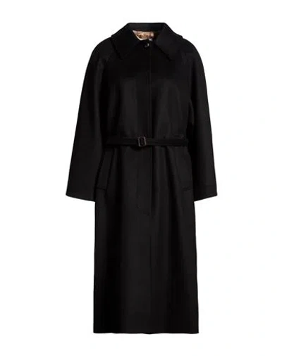 Paltò Marcella Woman Coat Black Size 2 Virgin Wool, Wool, Acrylic, Polyamide, Polyester