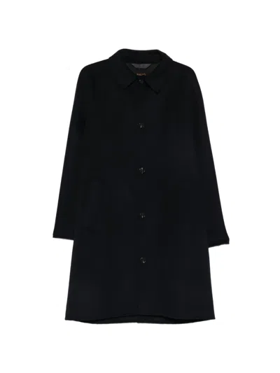 Paltò Marcello Db Single-breasted Coat In Blue