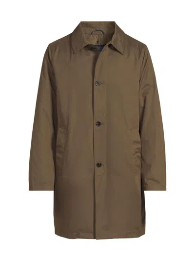 Paltò Men's Cantuccio Cotton Canvas Trench Coat In Brown