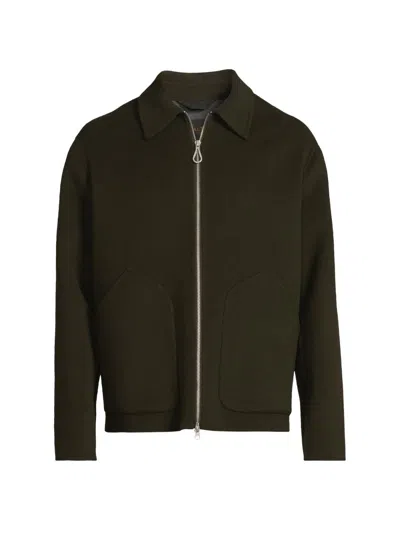 Paltò Men's Dante Wool Zip-front Jacket In Green