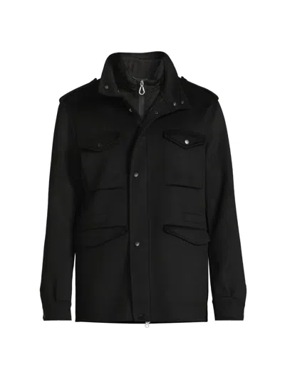 Paltò Men's Duccio Field Coat & Vest In Black