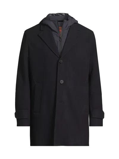 Paltò Men's Geraldo Layered Wool Coat In Blue