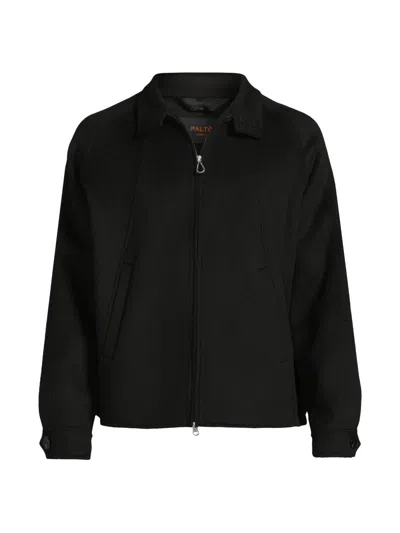 Paltò Men's Lapo Wool Bomber Jacket In Black