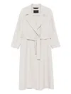 Paltò Paola Belted Lapels Coat In Gray