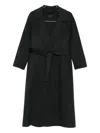 Paltò Belted Coat In Black