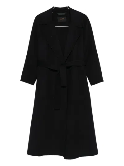 Paltò Paltó Paola Wool Coat In Black